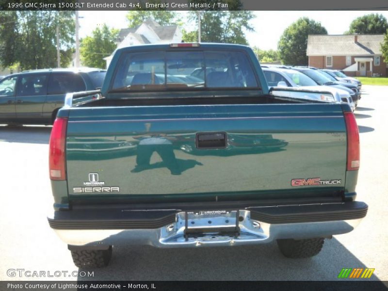 Emerald Green Metallic / Tan 1996 GMC Sierra 1500 SLT Extended Cab 4x4