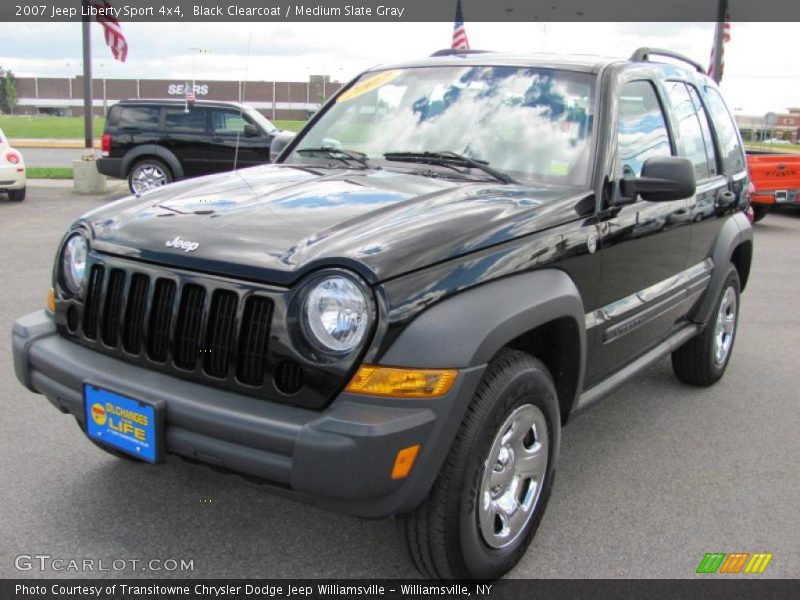 Black Clearcoat / Medium Slate Gray 2007 Jeep Liberty Sport 4x4