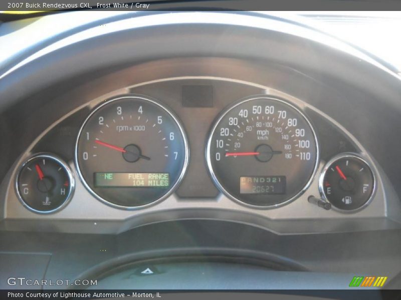 Frost White / Gray 2007 Buick Rendezvous CXL