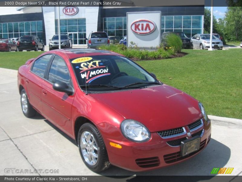 Blaze Red Crystal Pearl / Dark Slate Gray 2003 Dodge Neon SXT