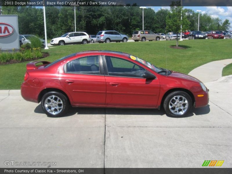 Blaze Red Crystal Pearl / Dark Slate Gray 2003 Dodge Neon SXT