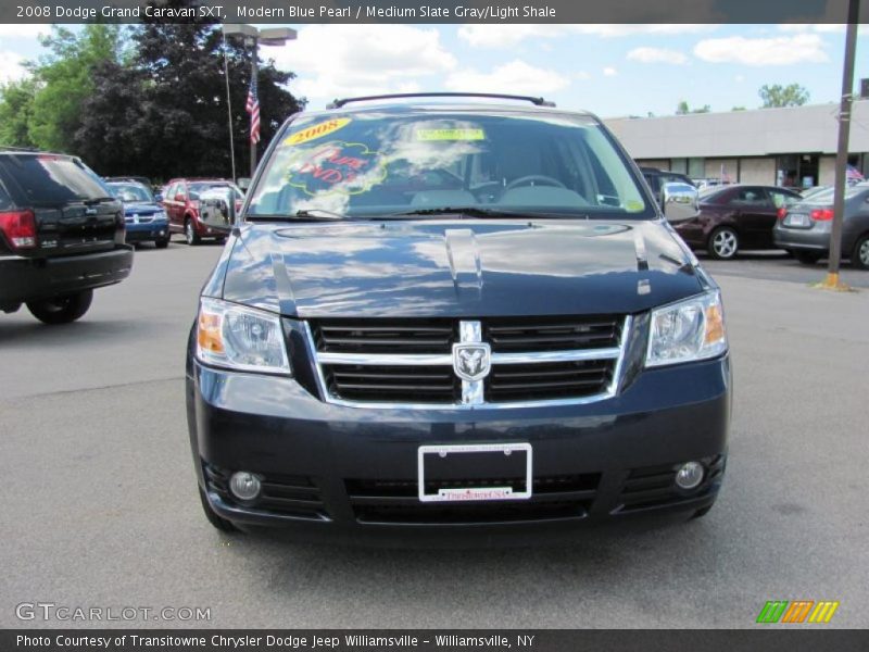 Modern Blue Pearl / Medium Slate Gray/Light Shale 2008 Dodge Grand Caravan SXT