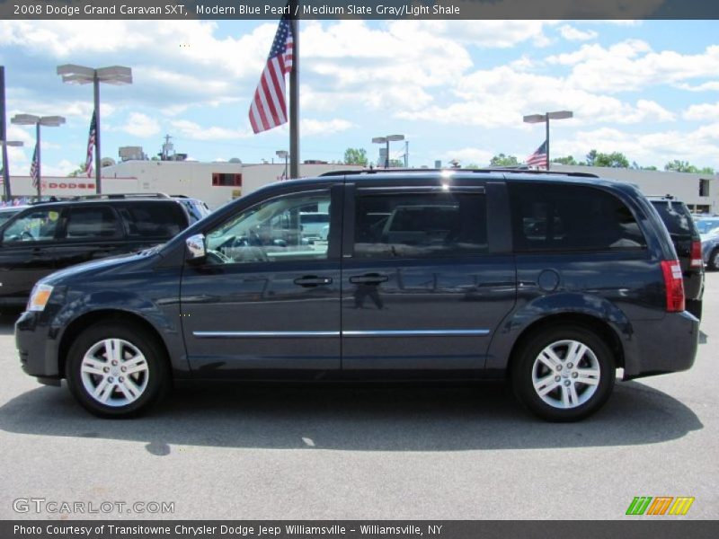 Modern Blue Pearl / Medium Slate Gray/Light Shale 2008 Dodge Grand Caravan SXT