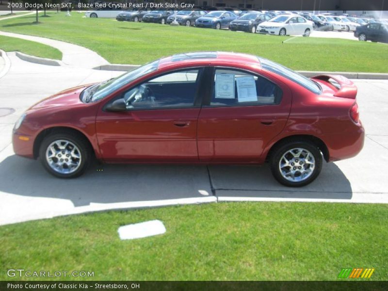 Blaze Red Crystal Pearl / Dark Slate Gray 2003 Dodge Neon SXT
