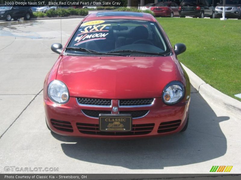 Blaze Red Crystal Pearl / Dark Slate Gray 2003 Dodge Neon SXT