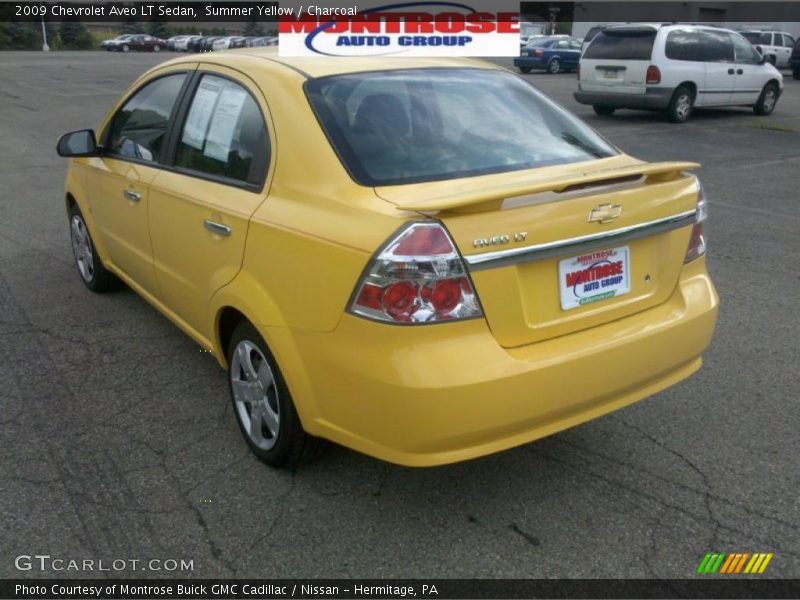 Summer Yellow / Charcoal 2009 Chevrolet Aveo LT Sedan