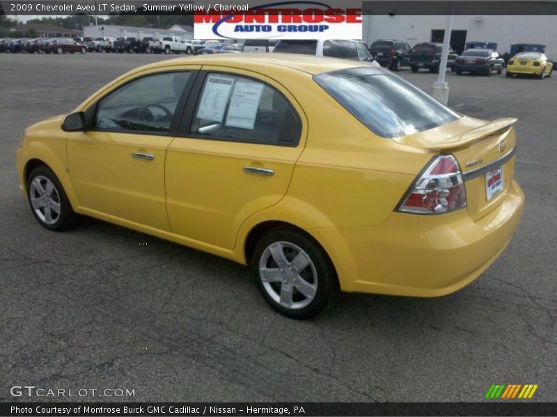 Summer Yellow / Charcoal 2009 Chevrolet Aveo LT Sedan
