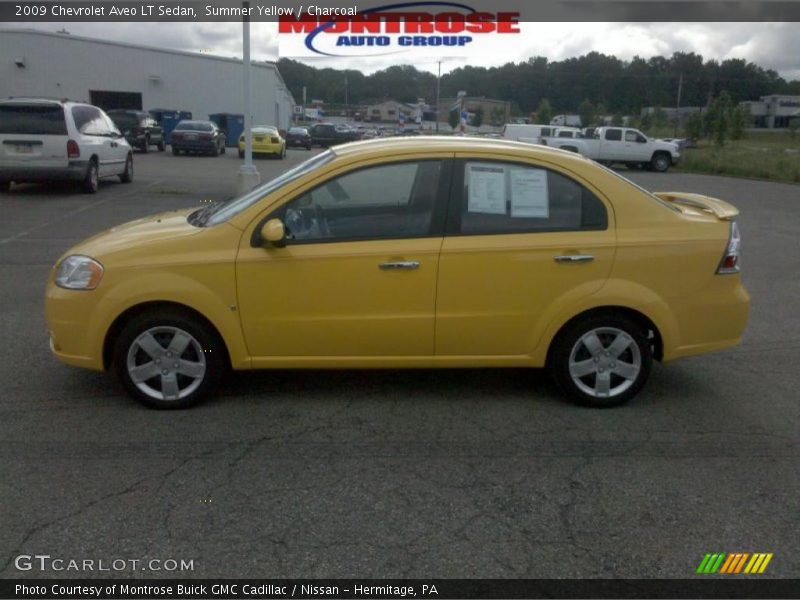 Summer Yellow / Charcoal 2009 Chevrolet Aveo LT Sedan