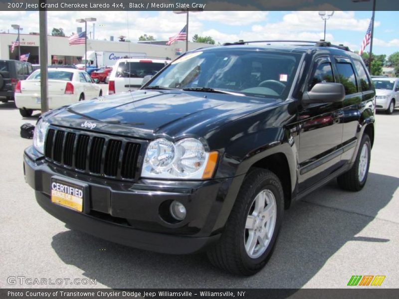 Black / Medium Slate Gray 2007 Jeep Grand Cherokee Laredo 4x4