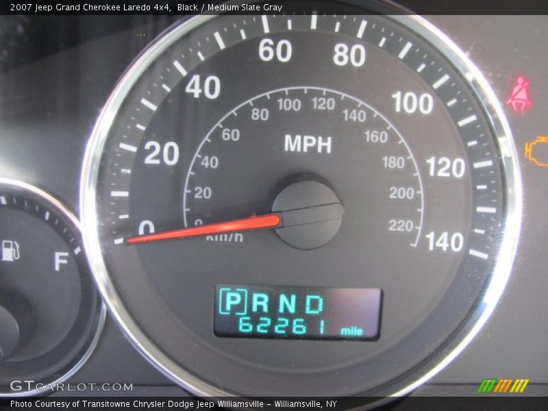 Black / Medium Slate Gray 2007 Jeep Grand Cherokee Laredo 4x4