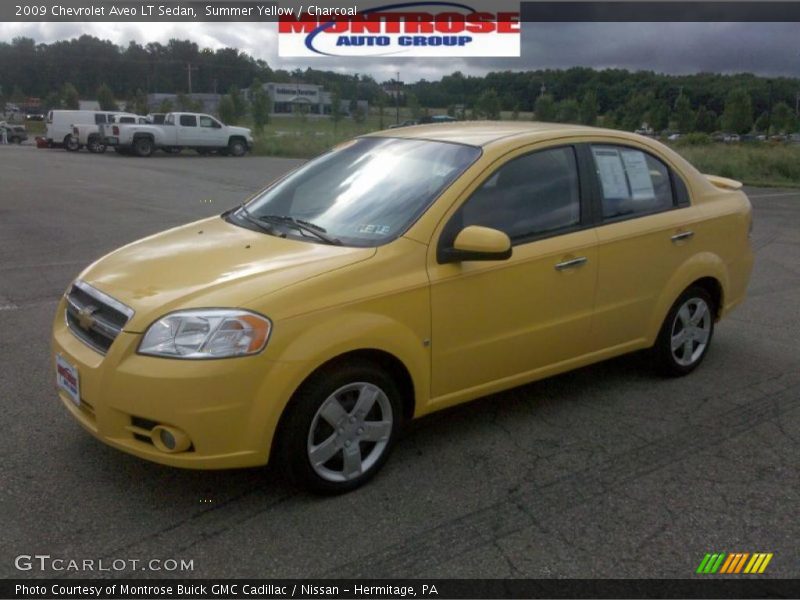 Summer Yellow / Charcoal 2009 Chevrolet Aveo LT Sedan