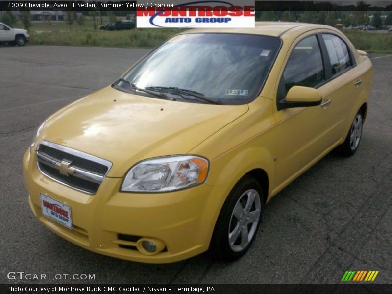 Summer Yellow / Charcoal 2009 Chevrolet Aveo LT Sedan