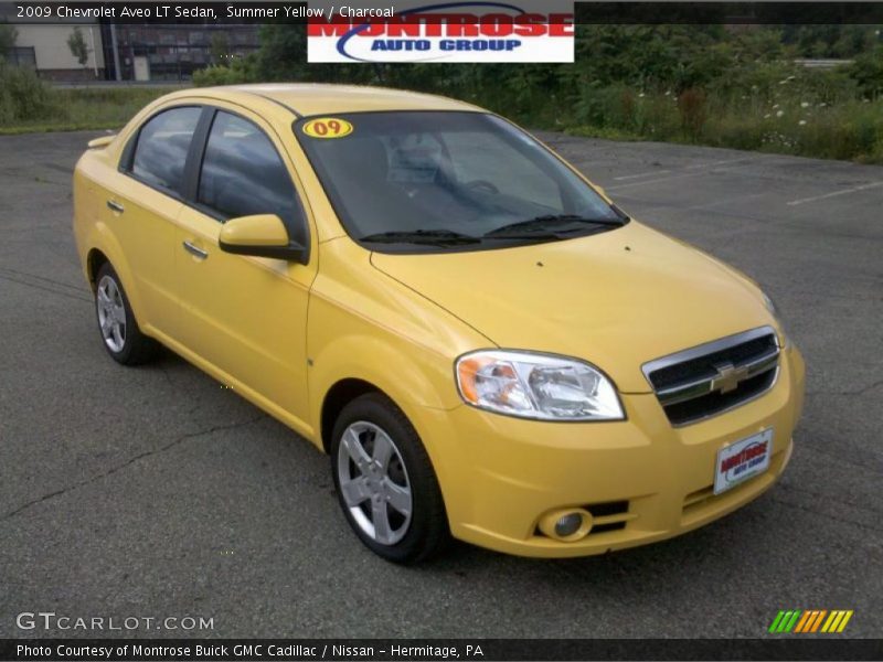 Summer Yellow / Charcoal 2009 Chevrolet Aveo LT Sedan