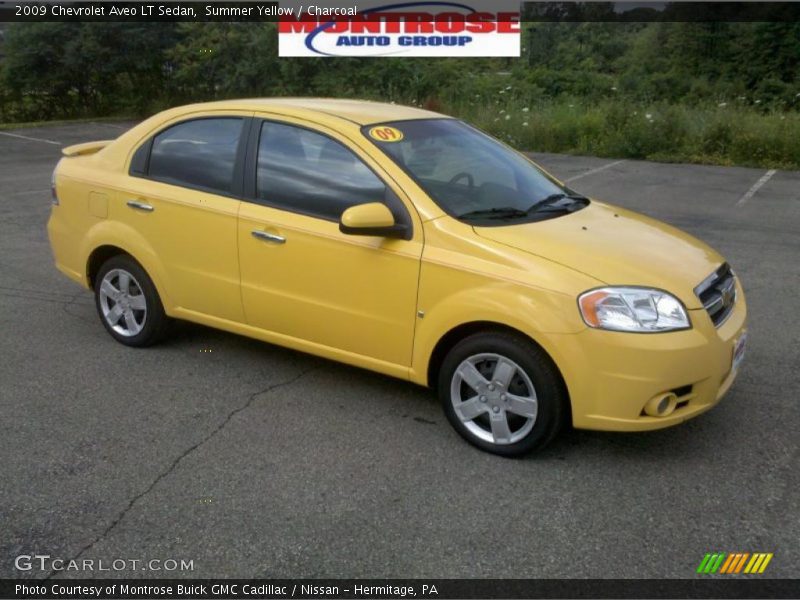 Summer Yellow / Charcoal 2009 Chevrolet Aveo LT Sedan