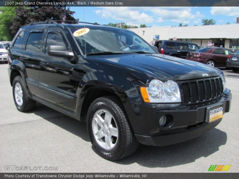 Black / Medium Slate Gray 2007 Jeep Grand Cherokee Laredo 4x4
