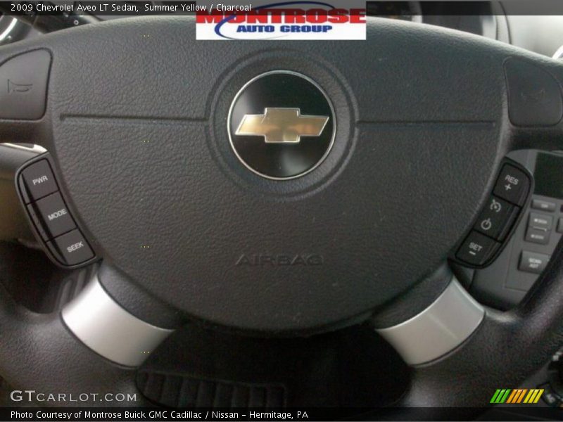 Summer Yellow / Charcoal 2009 Chevrolet Aveo LT Sedan