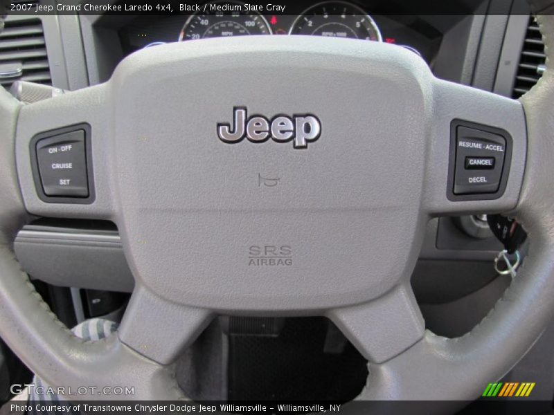 Black / Medium Slate Gray 2007 Jeep Grand Cherokee Laredo 4x4
