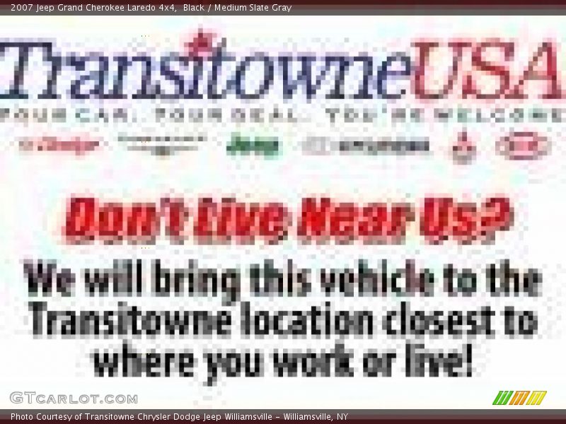 Black / Medium Slate Gray 2007 Jeep Grand Cherokee Laredo 4x4