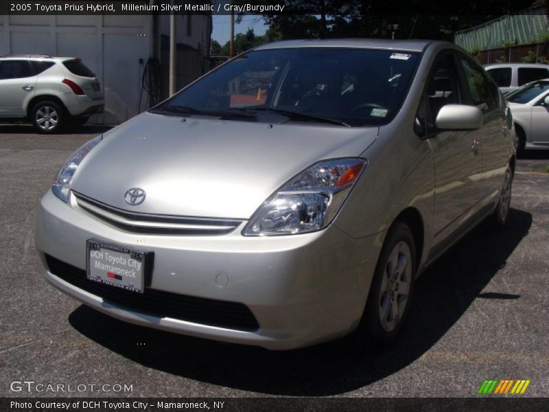 Millenium Silver Metallic / Gray/Burgundy 2005 Toyota Prius Hybrid