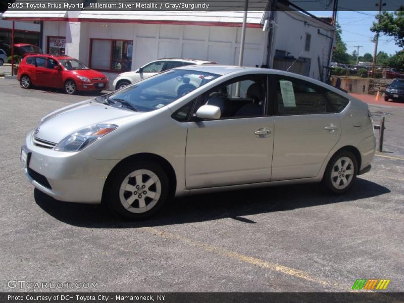 Millenium Silver Metallic / Gray/Burgundy 2005 Toyota Prius Hybrid