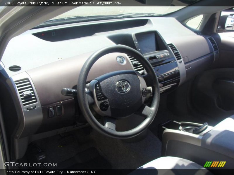 Millenium Silver Metallic / Gray/Burgundy 2005 Toyota Prius Hybrid