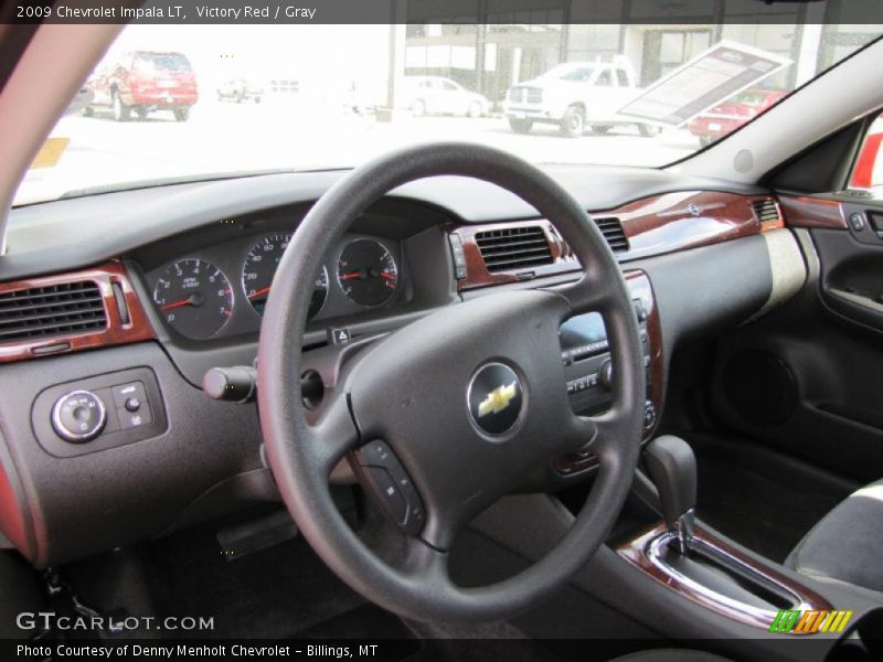 Victory Red / Gray 2009 Chevrolet Impala LT