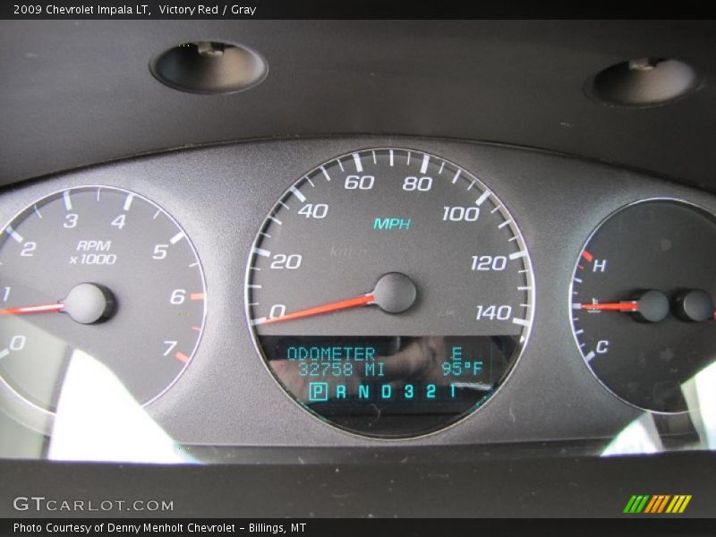 Victory Red / Gray 2009 Chevrolet Impala LT