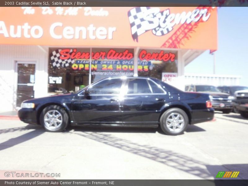 Sable Black / Black 2003 Cadillac Seville SLS