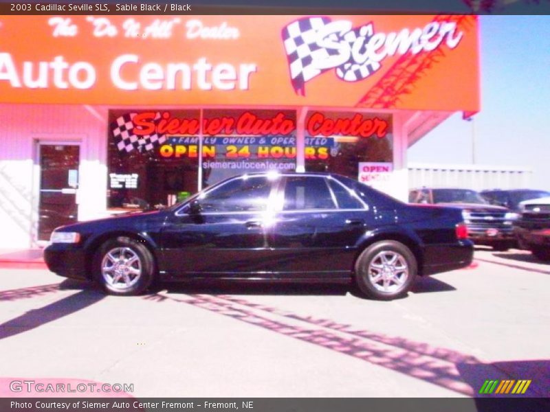 Sable Black / Black 2003 Cadillac Seville SLS
