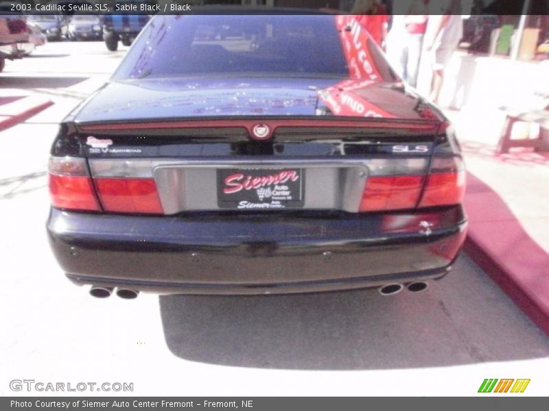 Sable Black / Black 2003 Cadillac Seville SLS