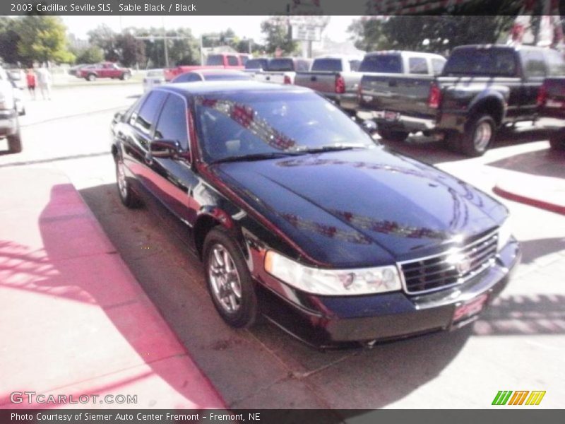 Sable Black / Black 2003 Cadillac Seville SLS