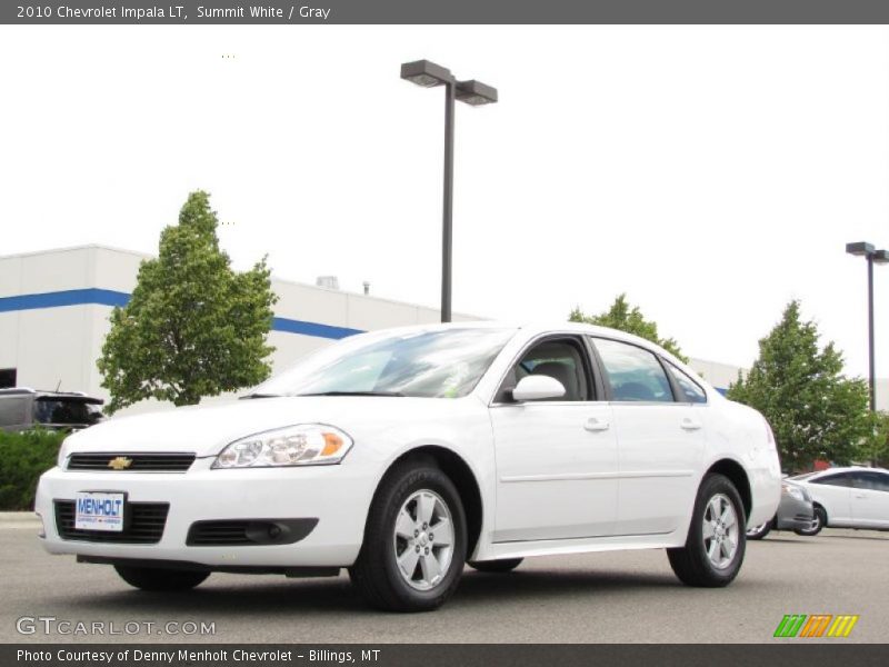 Summit White / Gray 2010 Chevrolet Impala LT