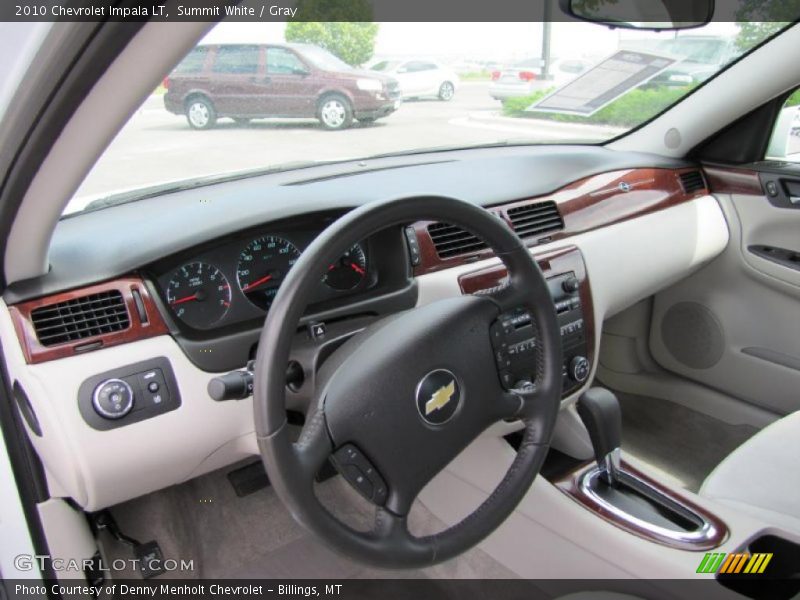 Summit White / Gray 2010 Chevrolet Impala LT