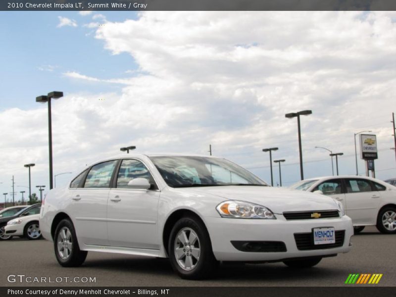 Summit White / Gray 2010 Chevrolet Impala LT