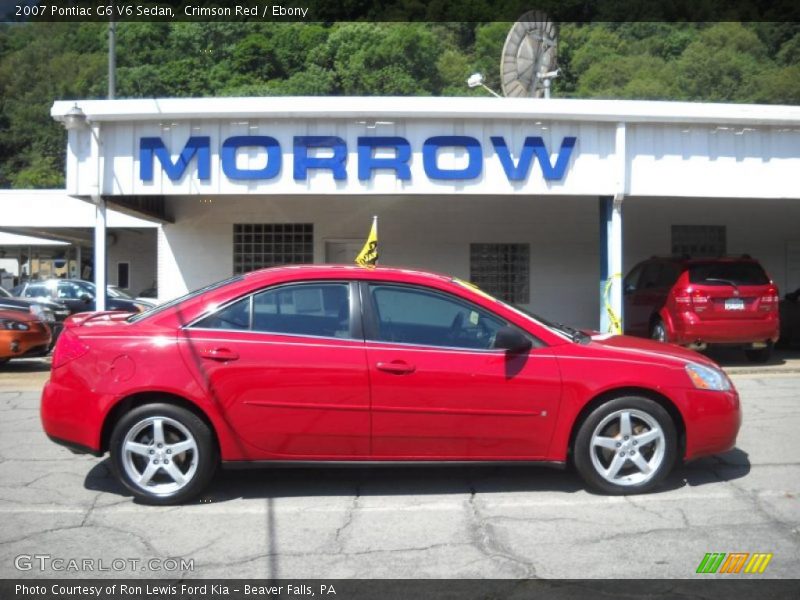 Crimson Red / Ebony 2007 Pontiac G6 V6 Sedan