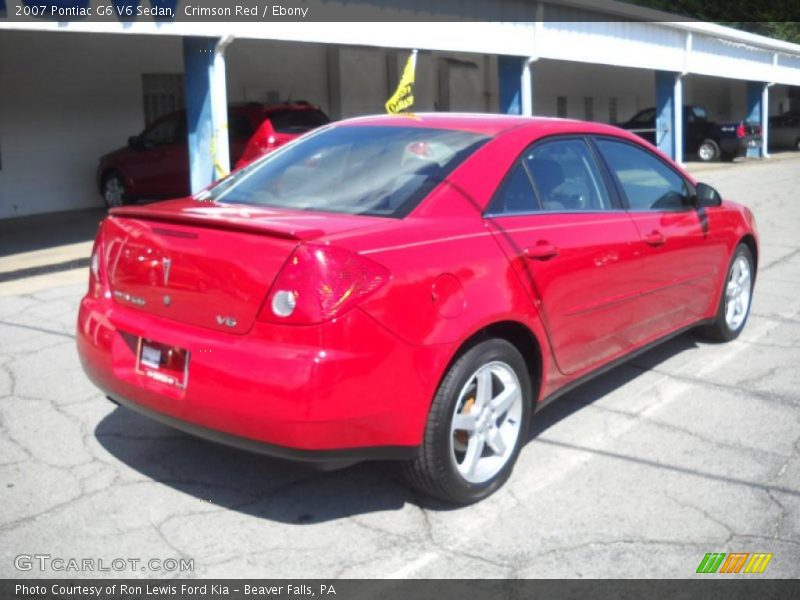 Crimson Red / Ebony 2007 Pontiac G6 V6 Sedan
