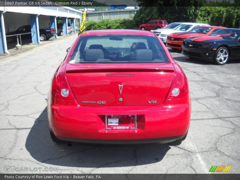 Crimson Red / Ebony 2007 Pontiac G6 V6 Sedan