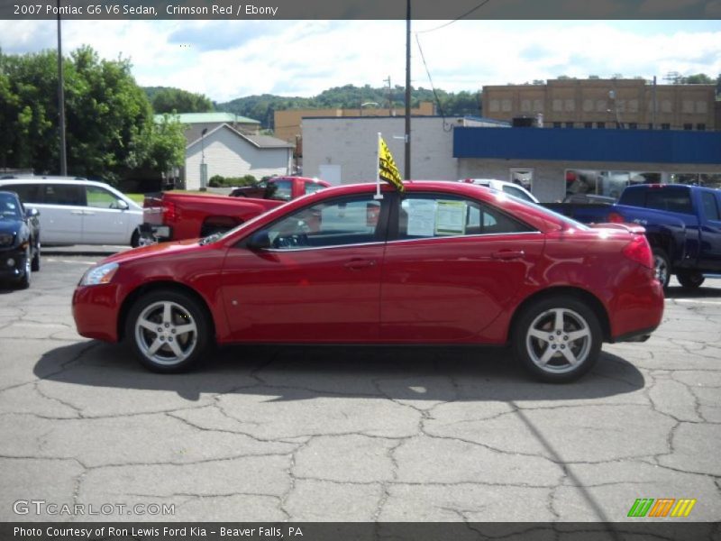 Crimson Red / Ebony 2007 Pontiac G6 V6 Sedan