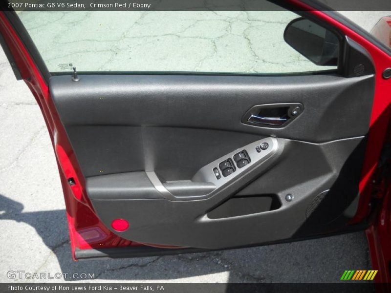 Crimson Red / Ebony 2007 Pontiac G6 V6 Sedan