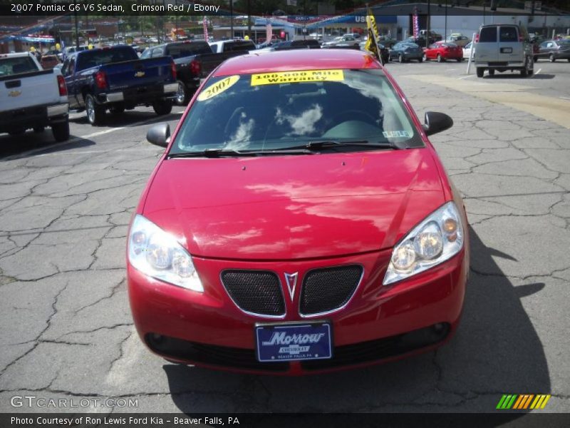 Crimson Red / Ebony 2007 Pontiac G6 V6 Sedan