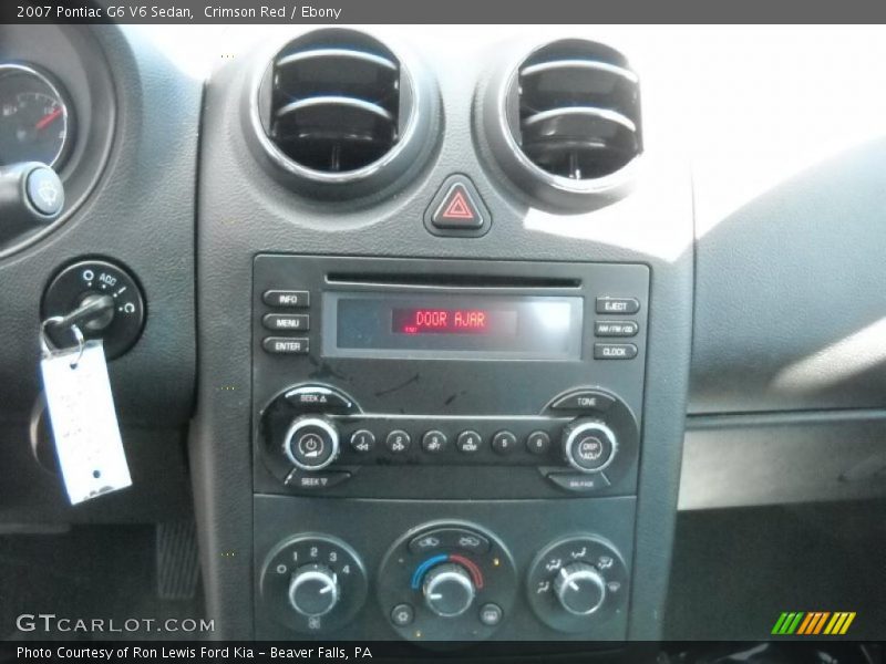 Crimson Red / Ebony 2007 Pontiac G6 V6 Sedan