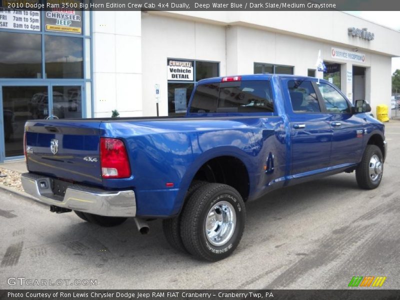Deep Water Blue / Dark Slate/Medium Graystone 2010 Dodge Ram 3500 Big Horn Edition Crew Cab 4x4 Dually