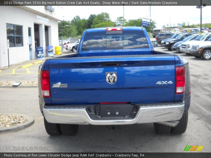Deep Water Blue / Dark Slate/Medium Graystone 2010 Dodge Ram 3500 Big Horn Edition Crew Cab 4x4 Dually