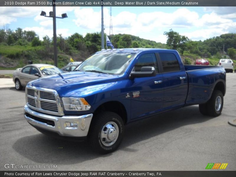 Deep Water Blue / Dark Slate/Medium Graystone 2010 Dodge Ram 3500 Big Horn Edition Crew Cab 4x4 Dually
