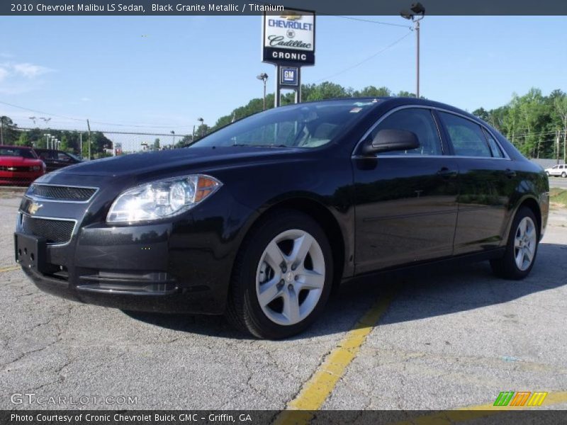 Black Granite Metallic / Titanium 2010 Chevrolet Malibu LS Sedan