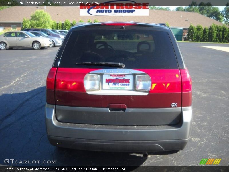 Medium Red Metallic / Gray 2003 Buick Rendezvous CX