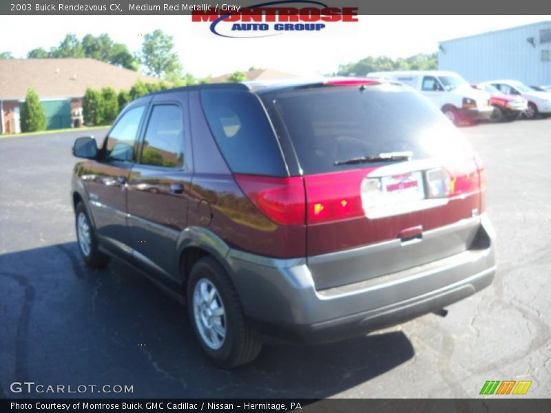 Medium Red Metallic / Gray 2003 Buick Rendezvous CX