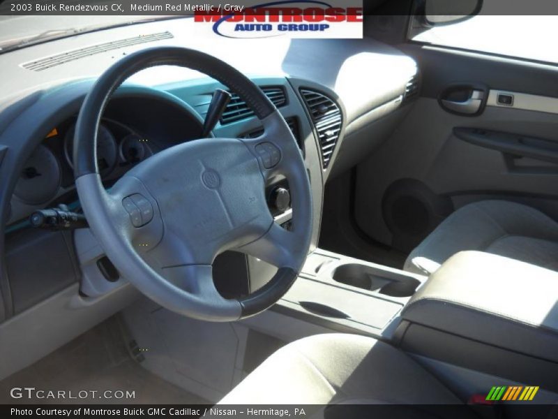 Medium Red Metallic / Gray 2003 Buick Rendezvous CX