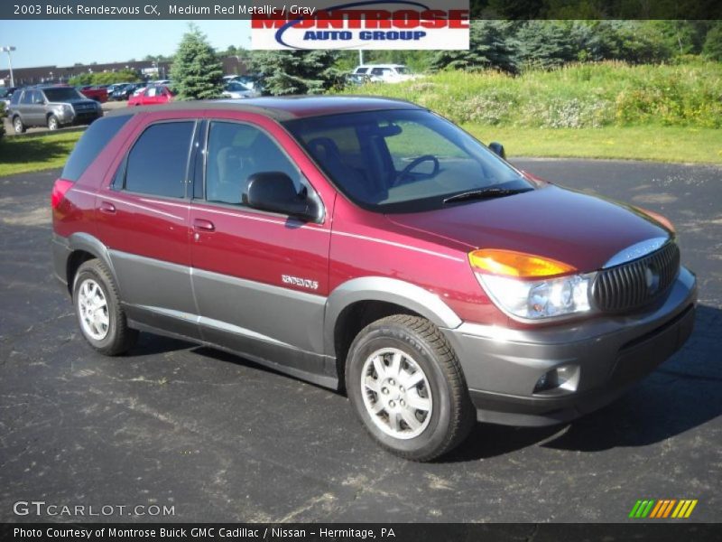Medium Red Metallic / Gray 2003 Buick Rendezvous CX
