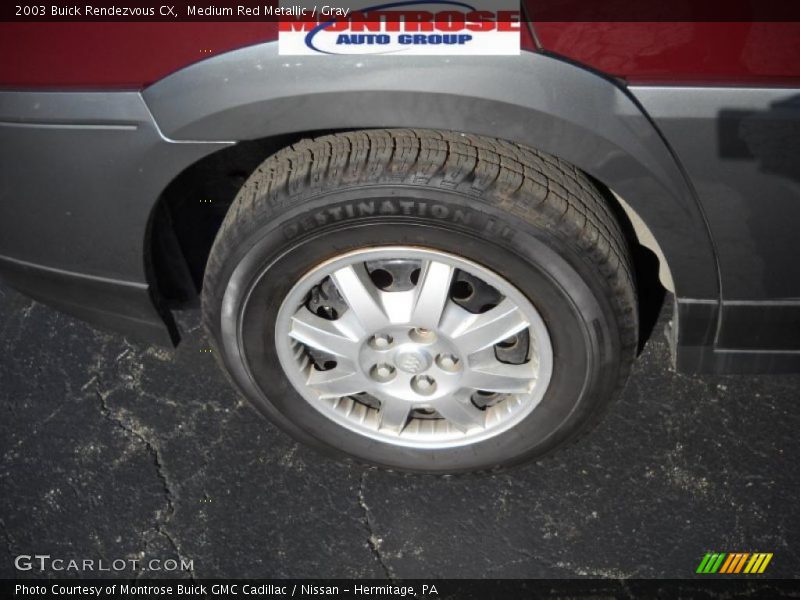 Medium Red Metallic / Gray 2003 Buick Rendezvous CX